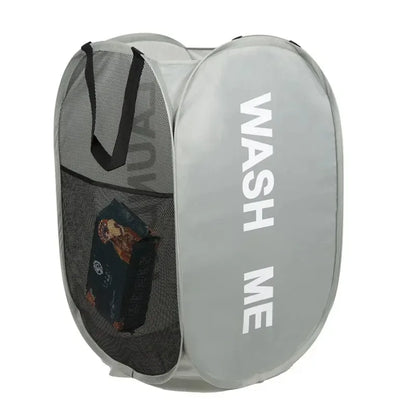 Mesh Pop-Up Laundry Basket, Laundry Basket, Foldable Dirty Clothes Storage Basket, Large Capacity Storage Basket