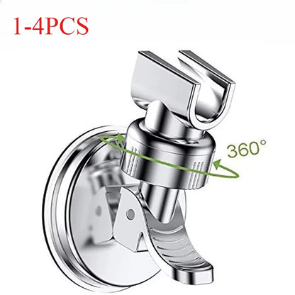 1-4Pcs Strong Vacuum Suction Cup Shower Rack Adjustable Handheld Shower Head Wall Mount Holder Rotating Bathroom Shower Base
