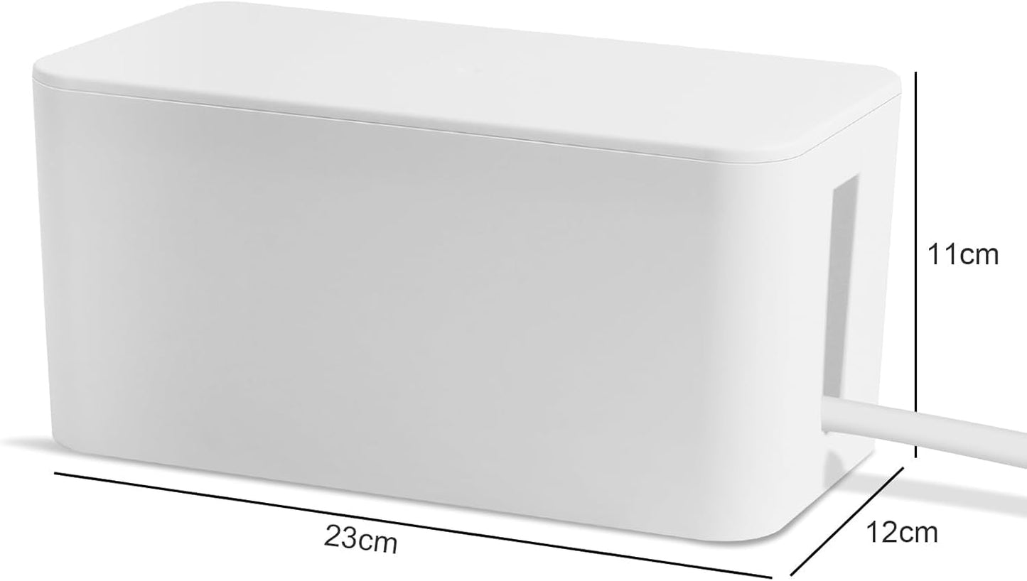 Boîte De Rangement Pour Câbles, Boîte Cache-Câble, Cache Multiprise, Boîte De Gestion Des Câbles, Boîte Pour Câbles Pour Cache Multiprise, Garder Les Câbles Bien Rangés - Blanc